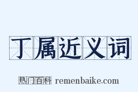 丁属近义词是什么意思的图片